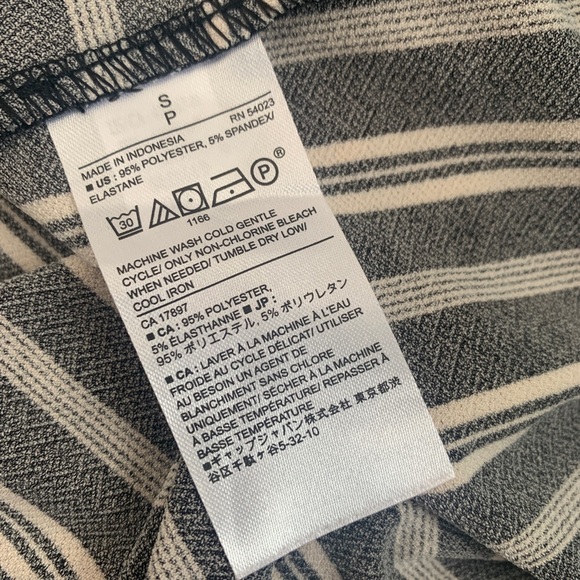 Banana Republic Factory White & Black Stripe Asymmetrical Hem Dress Ladies Small - Picture 12 of 12